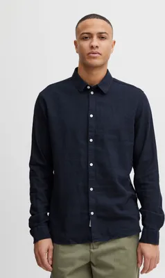 Produktbild von !Solid SDEnea Allan Overshirt Herren Freizeithemd Hemd Übberhemd Hemdjacke Unifarben Hochwertige Leinen-Viskose-Qualität