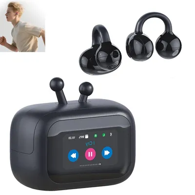 Produktbild von Open Ear Kopfhörer, Bluetooth 5.4, HiFi Sound, LED Batteriestandsanzeige, für Meetings, Reisen & Sport,Schwarz