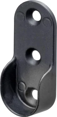 Produktbild von Hettich Schrankrohrlager oval Ø 15/30 mm schwarz - 2 Stück