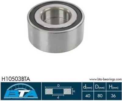Produktbild von BTA Radlagersatz Links Rechts Vorne für MITSUBISHI CARISMA (DA) 80mm H10503BTA