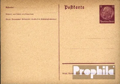 Produktbild von Belege Ganzsachen Deutsches Reich 1933 P227I Amtliche Postkarte  Hindenburg