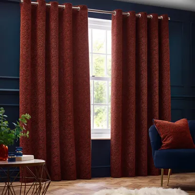 Chenille-Vorhang mit Ösen, kupferfarben, 229x137 cm, 1 Paneel