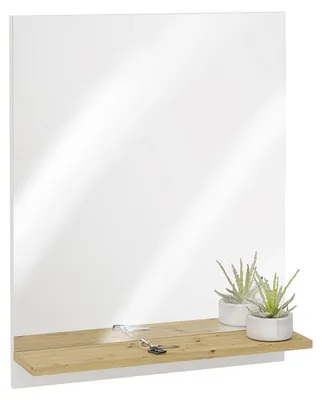 Zdjęcie produktu dla FMD FMD lustro ścienne z półką 54,5 x 133,5 x 67,5 cm Dąb Artisan