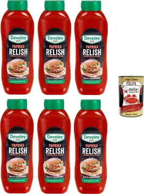 Produktbild von Salsa Relish Peperoni Paprika Relish - Snacksauce 6x 875ml + Italian Gourmet polpa 400g