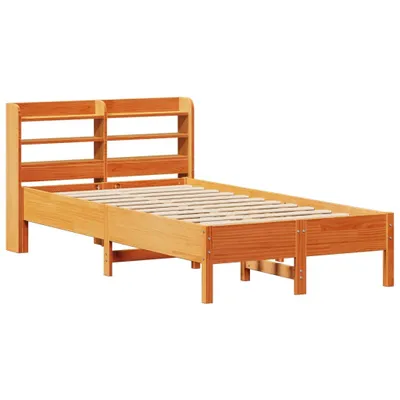 Zdjęcie produktu dla Rama łóżka bez materaca, woskowy brąz, 120x190 cm, sosnowa