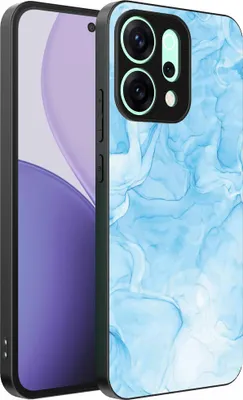 Produktbild von Geeignet für Oppo Reno 14 Pro Telefon Fall mit Marmor-Druck - TPU zurück Abdeckung Fall Marmor-Design - Hellblau - Smartphonica