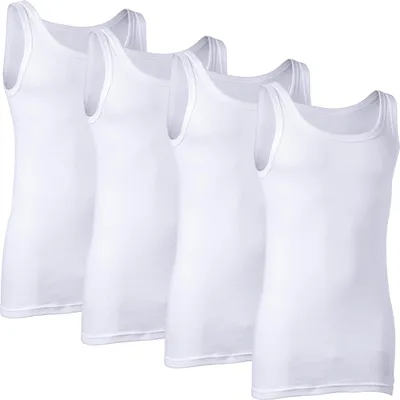 Produktbild von Erwin Müller Herren-Unterhemd 4er-Pack weiß 8