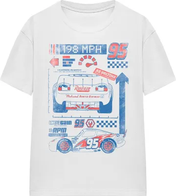 Produktbild von Cars - "198 MPH" T-Shirt für Herren/Damen Uni TV19269 (M) (Weiß)