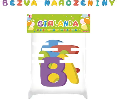 Obrázek produktu pro RAPPA Girlanda papírová BEZVA NAROZENINY
