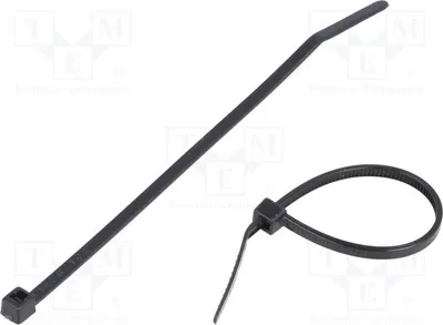 Produktbild von 100x Kabelbinder L: 100mm 80N Ømax: 22mm 111-01960 Kabelbinder  schwarz W: 2,5mm