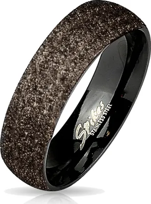 Produktbild von viva-adorno Gr. 67 (21,3 mm Ø) Damen & Herren Edelstahl Ring Partnerring Verlobungsring mit diamantierter Glitzer Oberfläche RS56 schwarz,