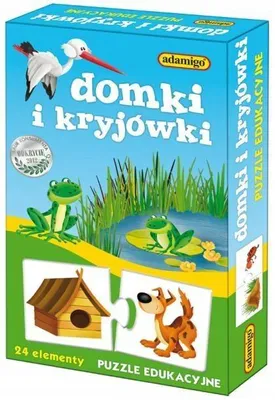 Produktbild von Adamigo Lernpuzzle Tierhäuser und Verstecke 24 Teile
