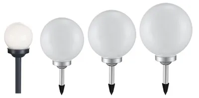 Produktbild von 4er Set Solarkugeln, Erdspieß D 10, 15, 20, 25 cm