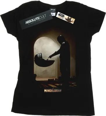 Image de T-shirt Star Wars - « The Mandalorian Find The Child » pour femme BI42927 (XL) (noir)