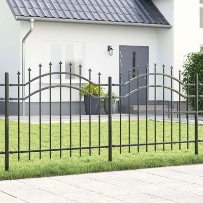 Immagine prodotto di Maison Exclusive - Recinzione per giardino WOERDEN, 240 x 140 cm, acciaio grigio con rivestimento a polvere