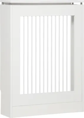 Produktbild von HOMCOM Heizkörperabdeckung, moderne lackierte MDF-Heizkörperabdeckung mit oberer Ablage für Wohnzimmer, Schlafzimmer, Büro, 60 x 18 x 84 cm, Weiß
