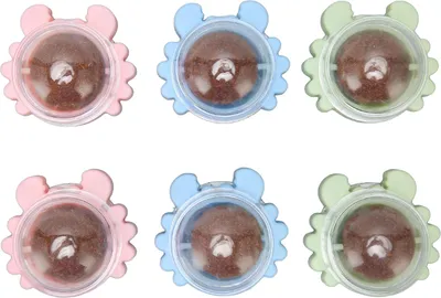 Produktbild von 6pcs Katzenminenball Spielzeugzähne Reinigen Interaktiver Langeweile Reliefkleber Katze leckt für den Wandboden