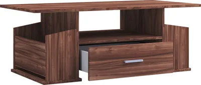 Image de Table basse en bois avec espace de rangement suffisant | Dimensions env. H. 44 x W. 110 x D. 52 cm | Table salon avec tiroir - Junata