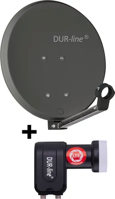 Produktbild von DUR-line DSA 40 Satellitenschüssel anthrazit mit Twin LNB