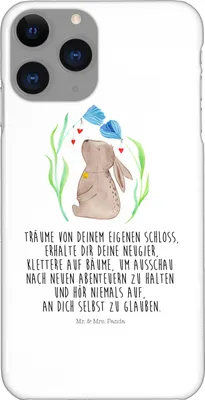 Produktbild von Mr. & Mrs. Panda Iphone 11 Pro Handyhülle Hase Blume - Weiß - Geschenk, Geburt, Schwangerschaft, Premium Kunststoff, Kaninchen, Ostern, Kindergeburtstag, Geburtstag