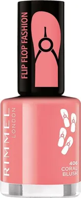 Produktbild von Rimmel 60 Sekunden Flip Flop Schnelltrocknender Nagellack 406 Coral Blush, 8ml