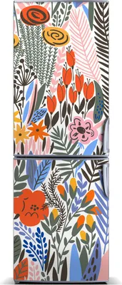 Produktbild von Tulup Kühlschrankdekoration - Magnetmatte - 60 cm x 180 cm - Magnet auf dem Kühlschrank - Tropische Blumen