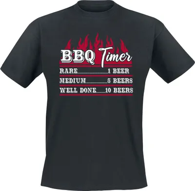 Produktbild von Food T-Shirt Herren BBQ Times schwarz 3XL