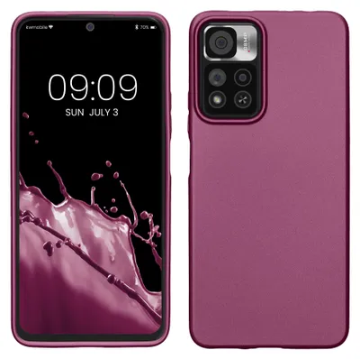 Produktbild von kwmobile Handyhülle für Xiaomi Redmi Note 11 Pro+ 5G / Note 11 Pro Plus 5G Hülle - Silikon Case metallisch schimmernd - Schutzhülle Cover - Metallic