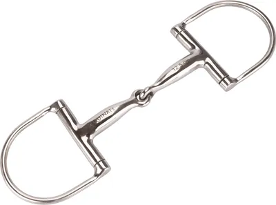 Produktbild von Equinate D-Ring Trense Edelstahl 16mm einfach gebrochen 13,5cm