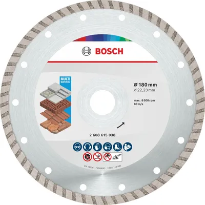 Image de Disque de coupe diamanté turbo multi-matériaux, 180 x 22,23 x 7 mm, lot de 10.