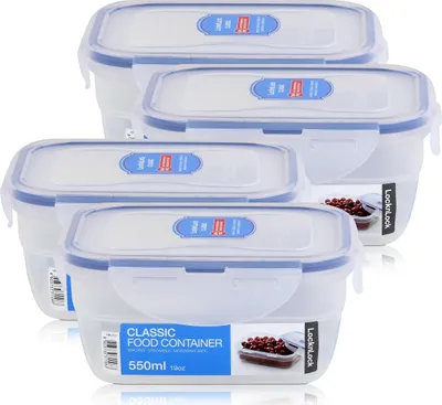 Produktbild von LocknLock Classic HPL311 Frischhaltedose 550ml - Luft und Wasserdicht (4er Pack)