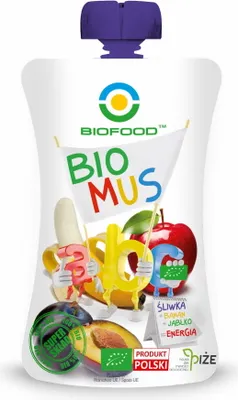 Produktbild von PFLAUMEN-BANANEN-APFEL-MUS – GLUTENFREI –  – 90 g – BIOFOOD