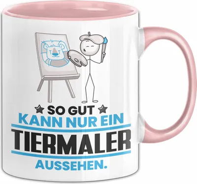 Produktbild von Tiermaler Geschenk Tasse So Gut Kann Nur Ein Tiermaler Aussehen Geschenkidee Kaffee-Becher (Rosa)