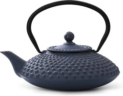 Image de Famanu, théière en fonte, 1,25 litre - Structure bleue