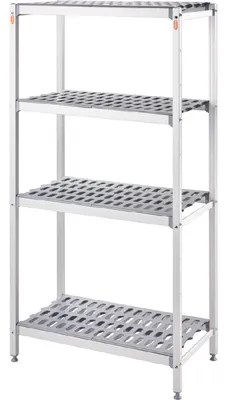 Zdjęcie produktu dla Regał magazynowy z aluminium, wymiary: 1205 x 460 x 1680 mm (szerokość x głębokość x wysokość)