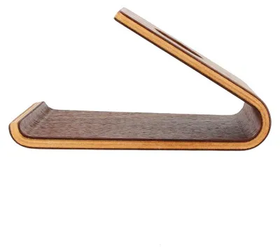Image de Support téléphonique antidérapant et léger en bois pour tous les téléphones portables et tablettes