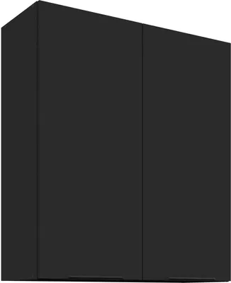 Produktbild von Küchen Hängeschrank 80 cm SIENA Schwarz Küche Küchenzeile Küchenblock 90 cm hoch