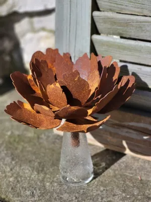 Produktbild von Edelrost Gartenstecker Pfingstrose