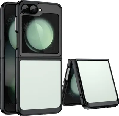 Image de Etui pour Samsung Galaxy Z Flip 6 / Z Flip 7 FE transparent, antichoc étui de protection en silicone TPU noir