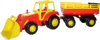 Image de Tracteur Harzland avec pelle et remorque à 2 essieux