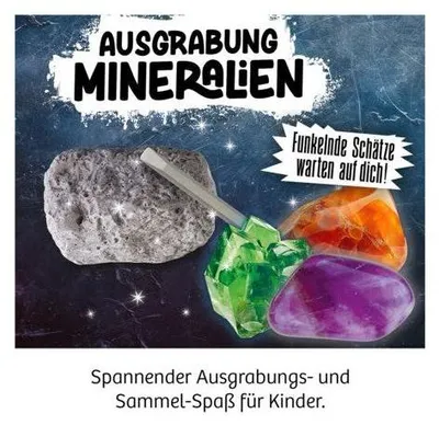 Produktbild von Ausgrabungsset Mineralien und Fossilien, sortiert, ab 5 Jahren