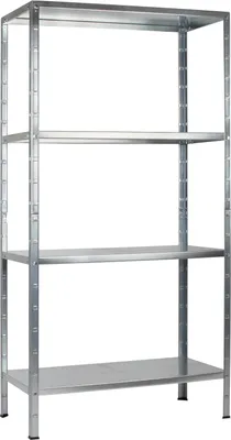 Produktbild von Stecksystem-Grundregal, 4 Fachböden, 1800x1200x350, verz.