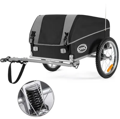 Obrázek produktu pro Vozík za kolo přívěs - Odpružení - 120 l - 40 kg - Skládací