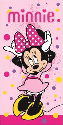 Produktbild von Disney Minnie Mouse Weiches Strandtuch – Saugstarkes Badehandtuch 70x140 cm