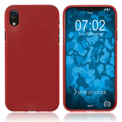 Produktbild von PhoneNatic Case kompatibel mit Apple iPhone Xr - rot Silikon Hülle matt Cover