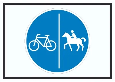 Produktbild von Schild Getrennter Rad- und Reitweg Symbol A1 (594x841mm)