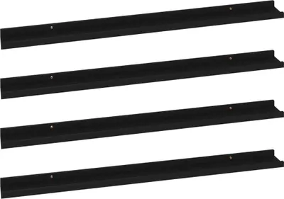 Obrázok produktu pre vidaXL Nástenné police 4 ks čierne 100x9x3 cm