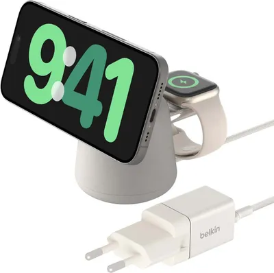 Produktbild von Belkin WIZ020vfH37, Drinnen, USB, Kabelloses Aufladen, 1,5 m, Sand