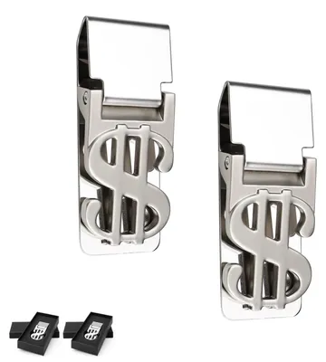 Immagine prodotto di Portafogli compatti, in acciaio inossidabile, con un design elegante per banconote e carte di credito