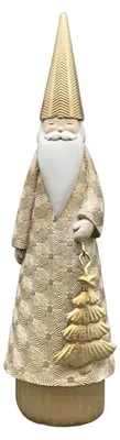 Immagine prodotto di Elegante statuetta di Babbo Natale con stella in oro, in 31 cm